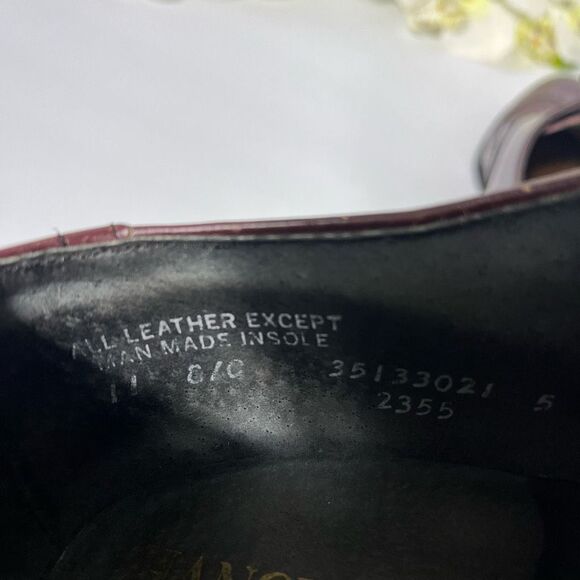 Hanover Mens Wingtip Dress Shoes size 11 Burgundy - Picture 11 of 16